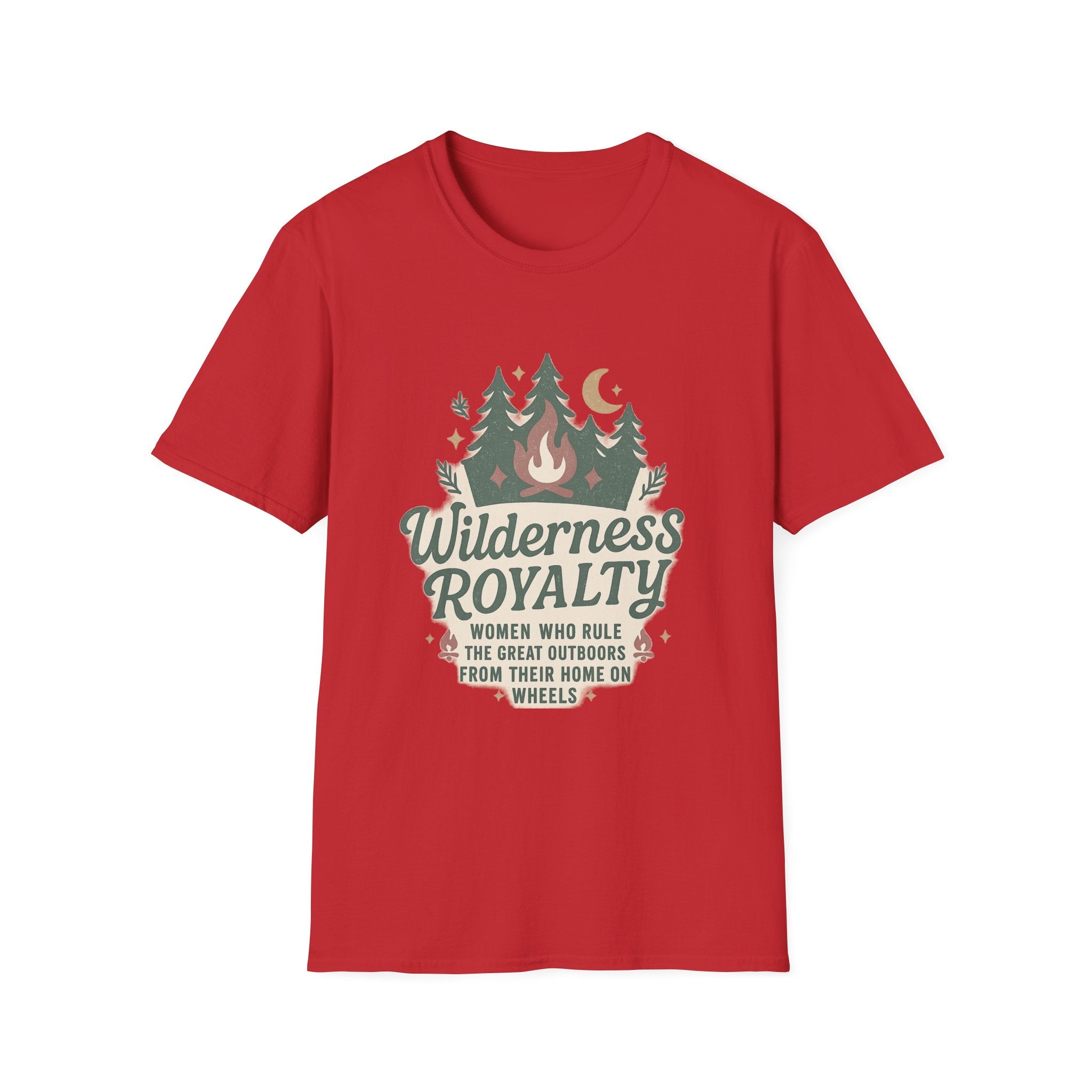 Wilderness Royalty T-Shirt | Campfire Trees Moon Outdoor Adventure