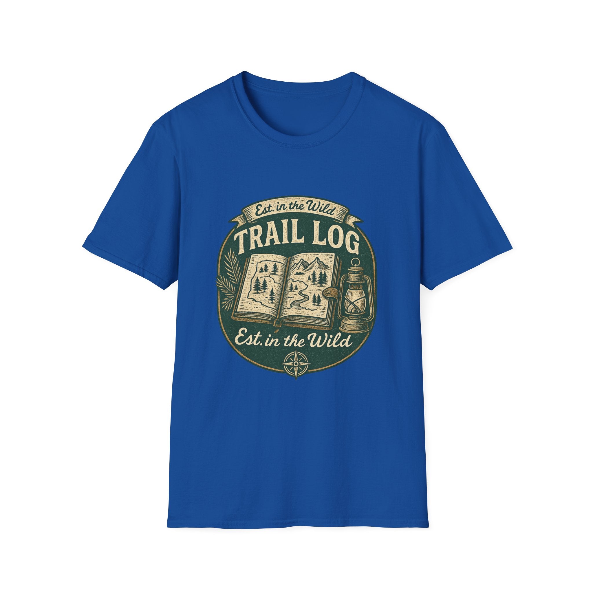 Trail Log camping badge T-Shirt | outdoors hiking graphic tee