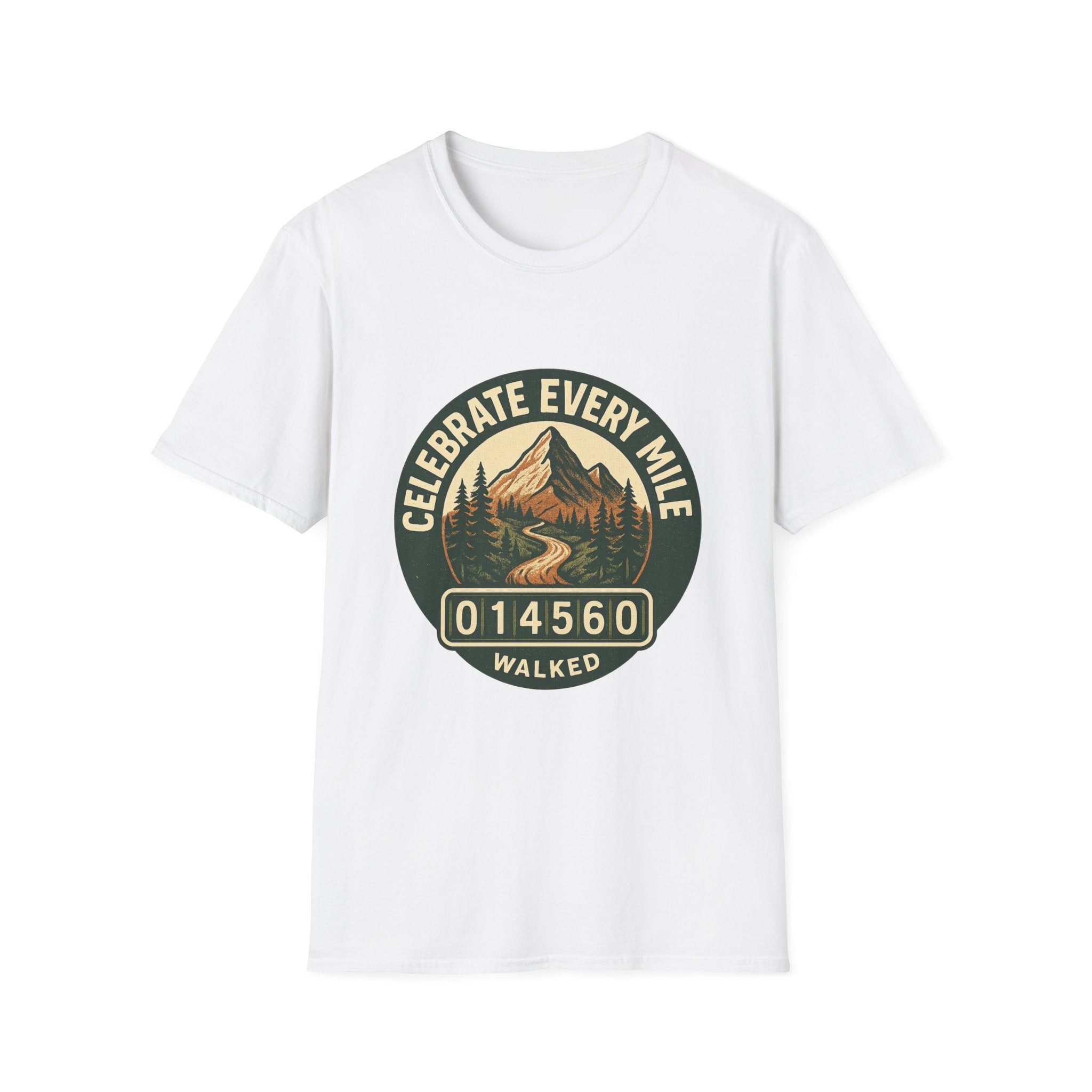 Celebrate Every Mile T-Shirt | Hiking Mountain Badge Tee