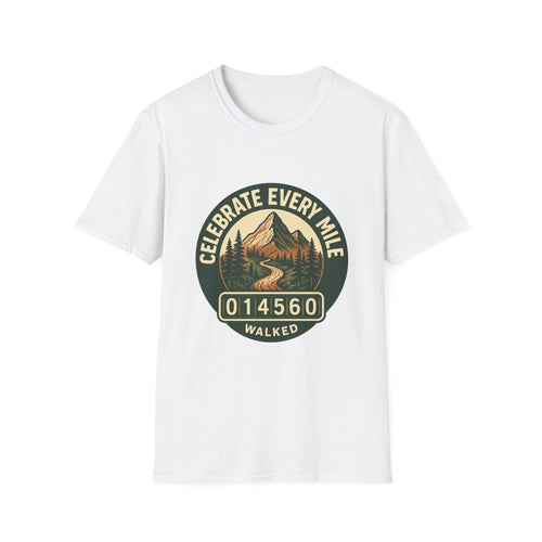 Celebrate Every Mile T-Shirt | Hiking Mountain Badge Tee