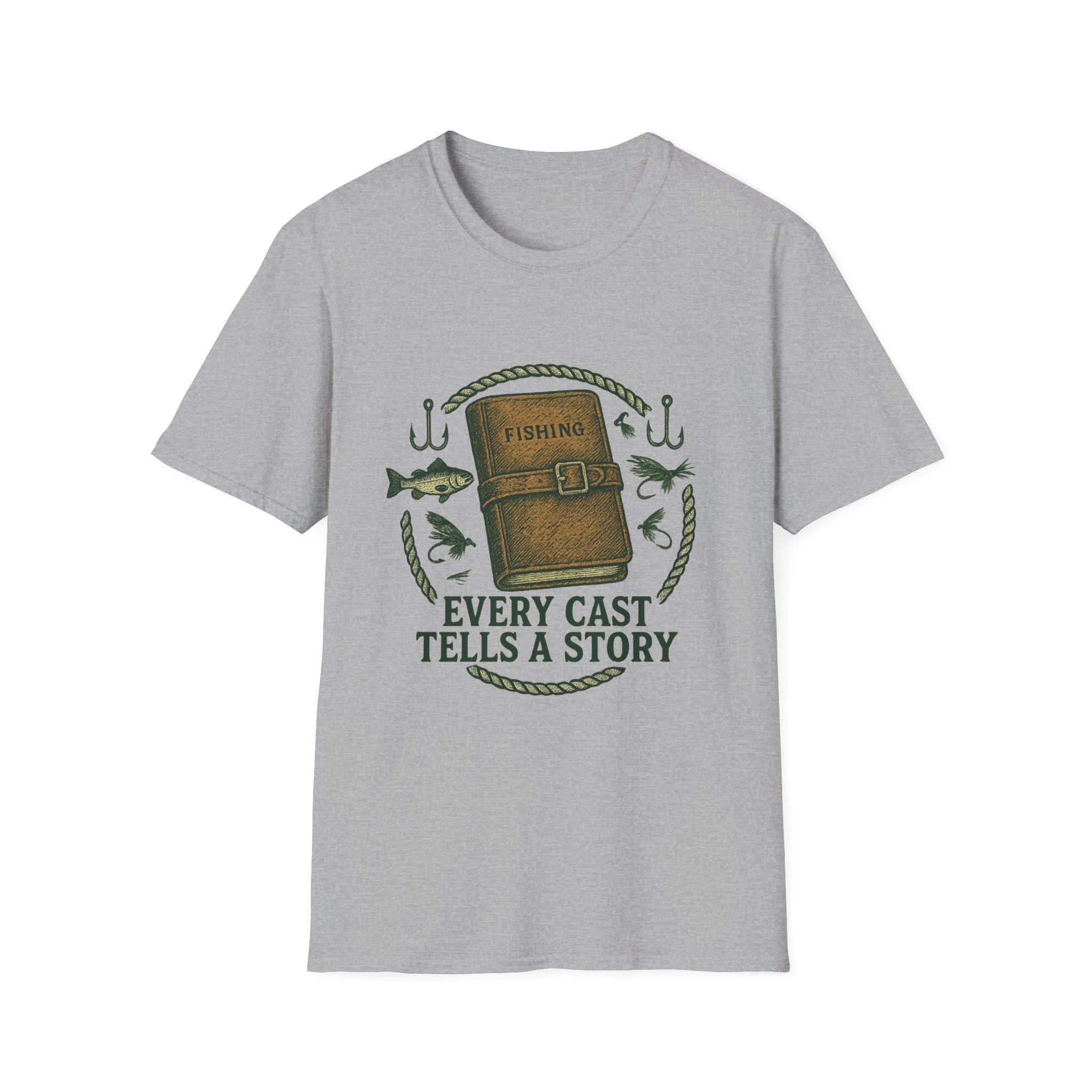 Fishing Journal T-Shirt | Every Cast Tells a Story, Fishing Graphic