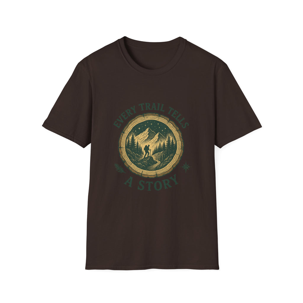 Every Trail Tells a Story T-Shirt | Hiking Mountain Graphic Tee