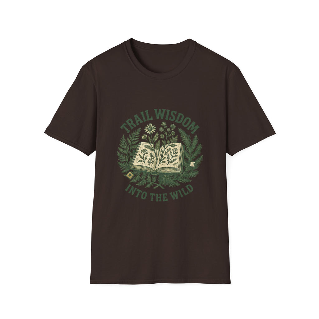 Trail Wisdom book and herbs T-Shirt | Into the Wild nature tee