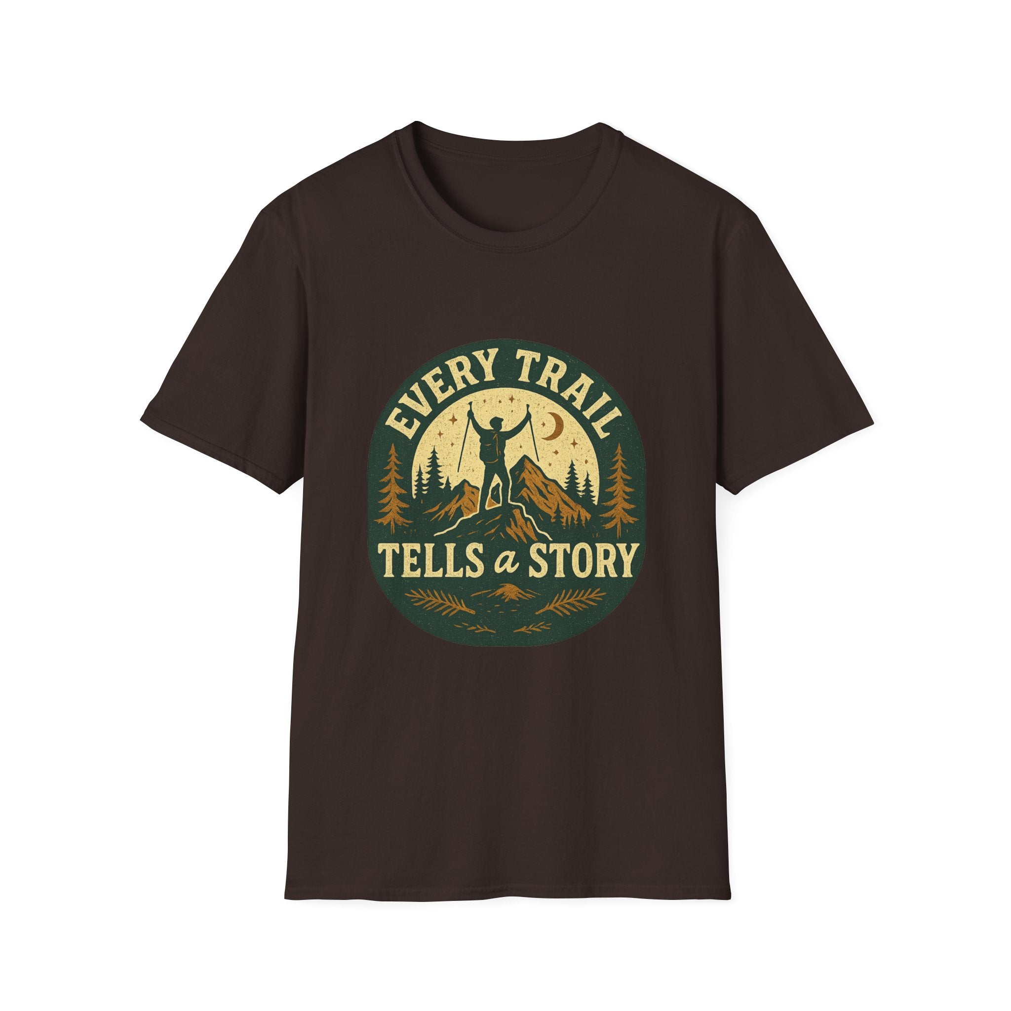 Every Trail Tells a Story T-Shirt | Hiking Retro Mountain Design