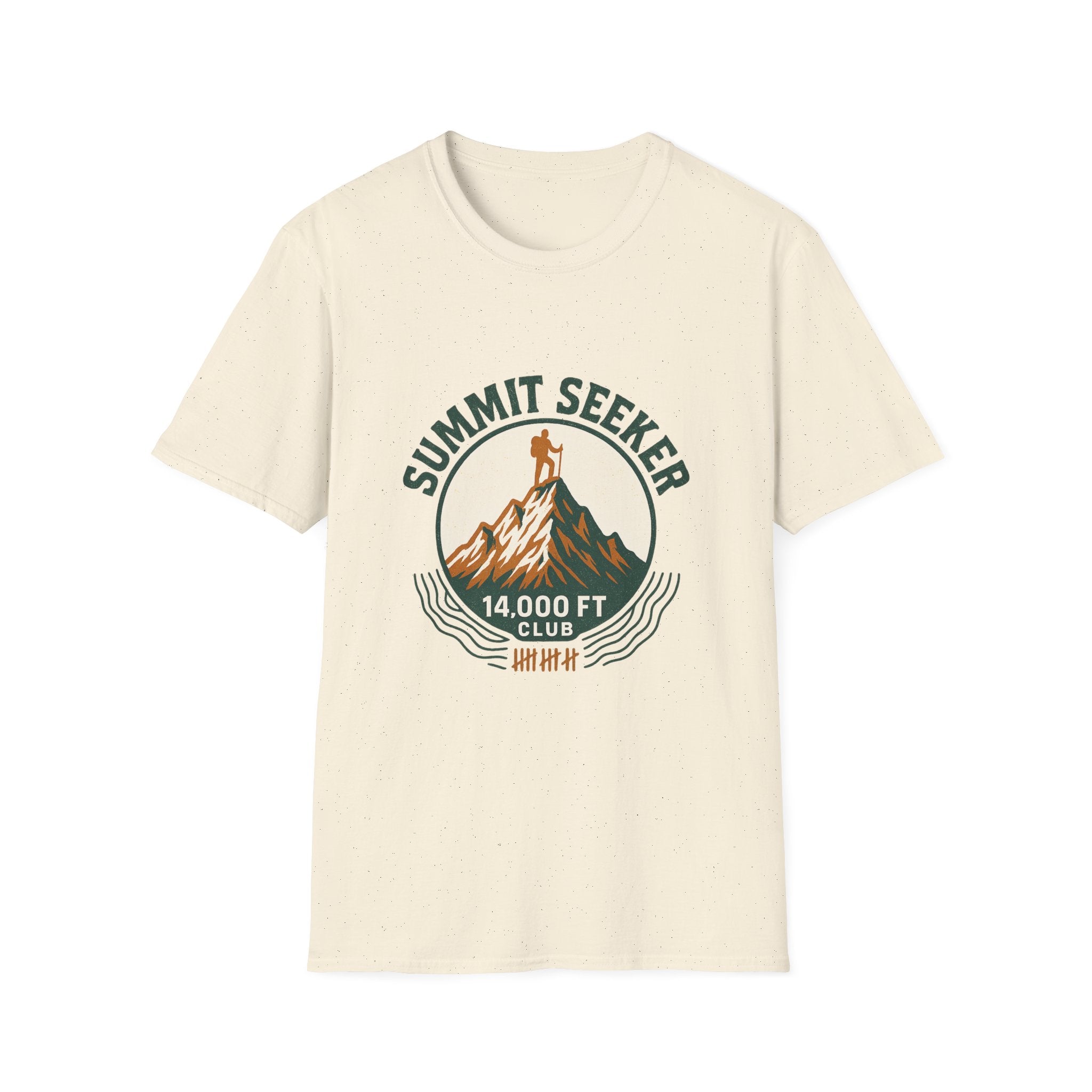 Summit Seeker Mountain Graphic T-Shirt | 14,000 ft Hiking Design