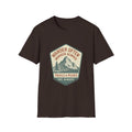 Wander Often Wonder Always Mountain Badge T-Shirt | Trails & Peaks Tee