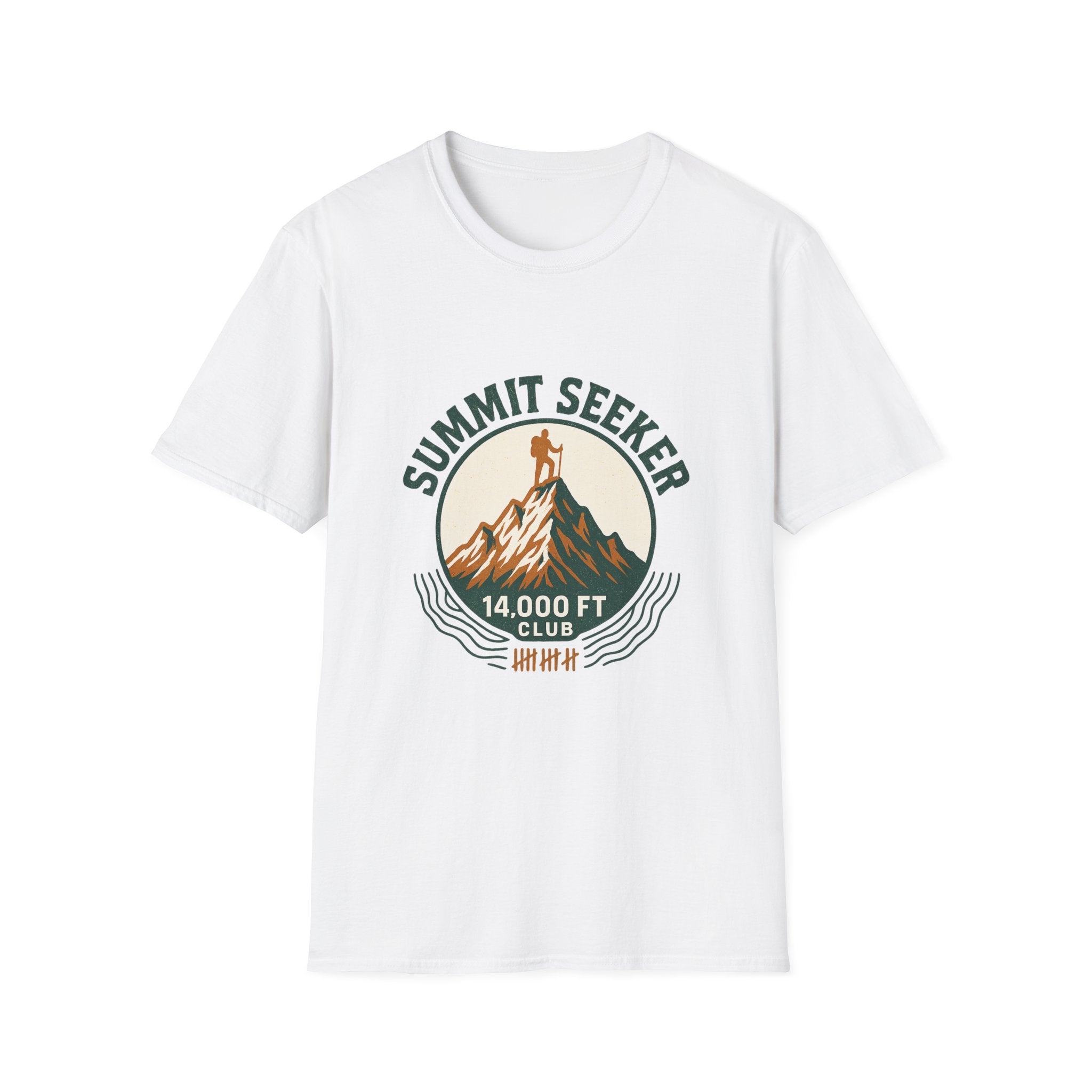Summit Seeker Mountain Graphic T-Shirt | 14,000 ft Hiking Design