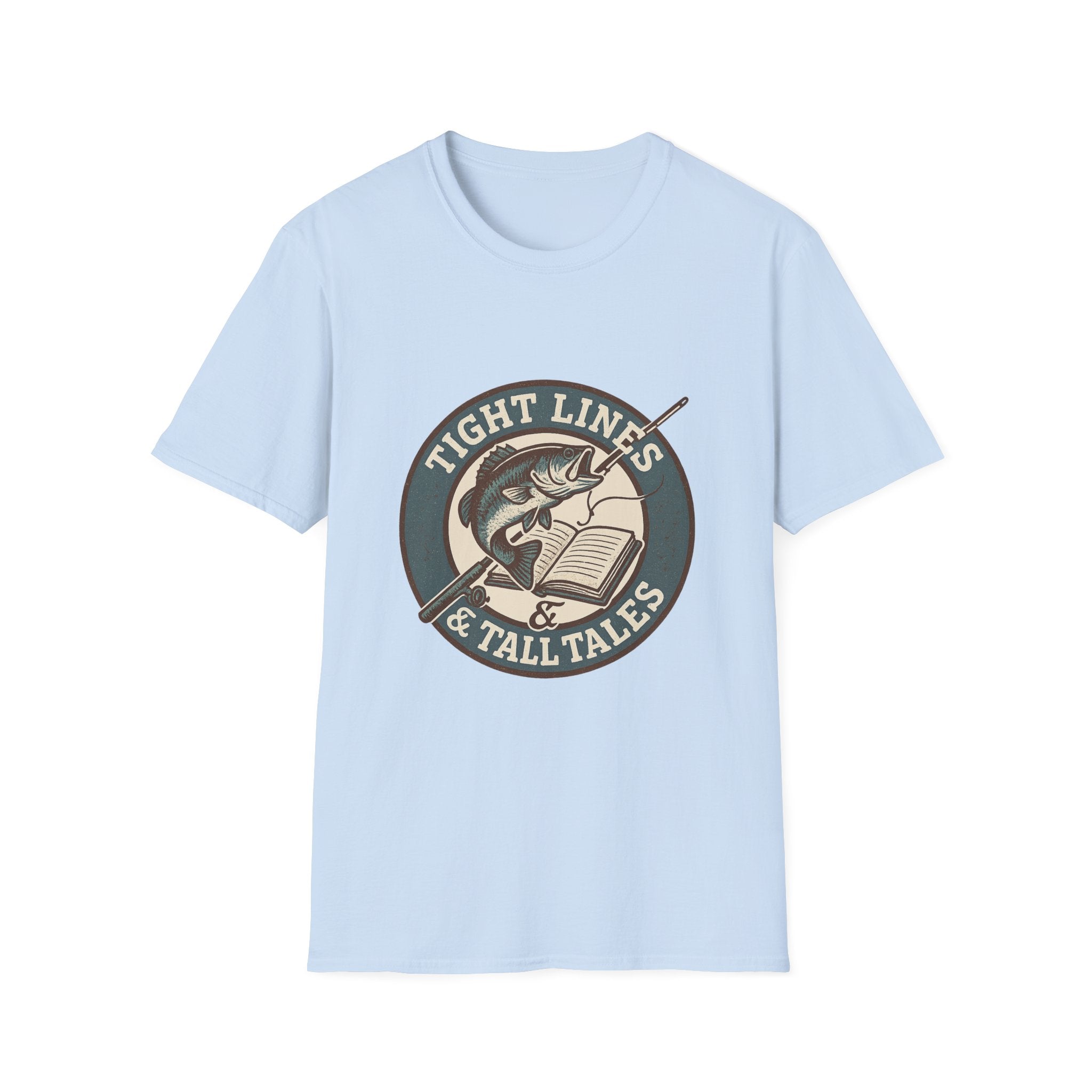 Tight Lines & Tall Tales T-Shirt | Fishing Bass Graphic Tee