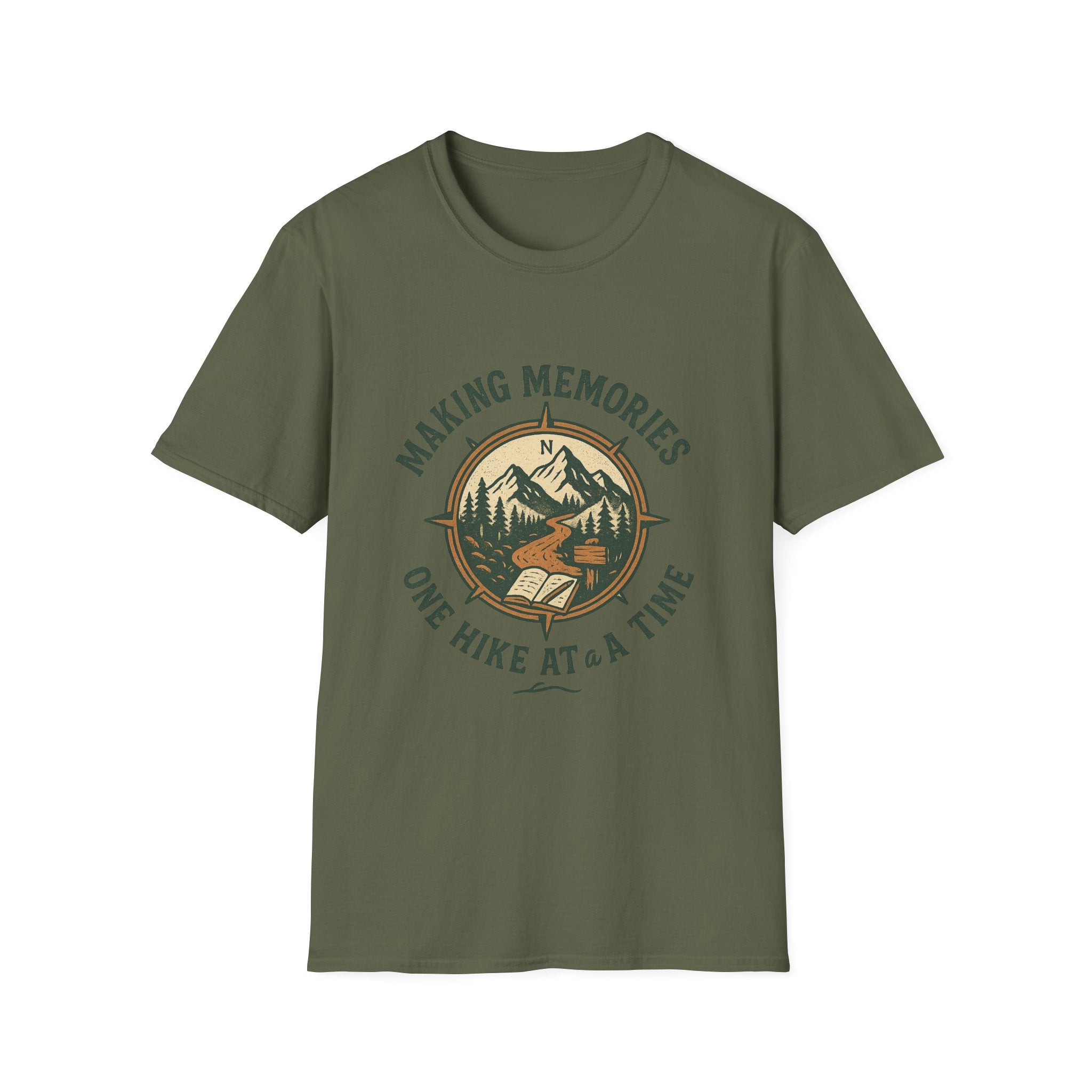 Making Memories Hiking T-Shirt | Mountain Compass Trail Graphic