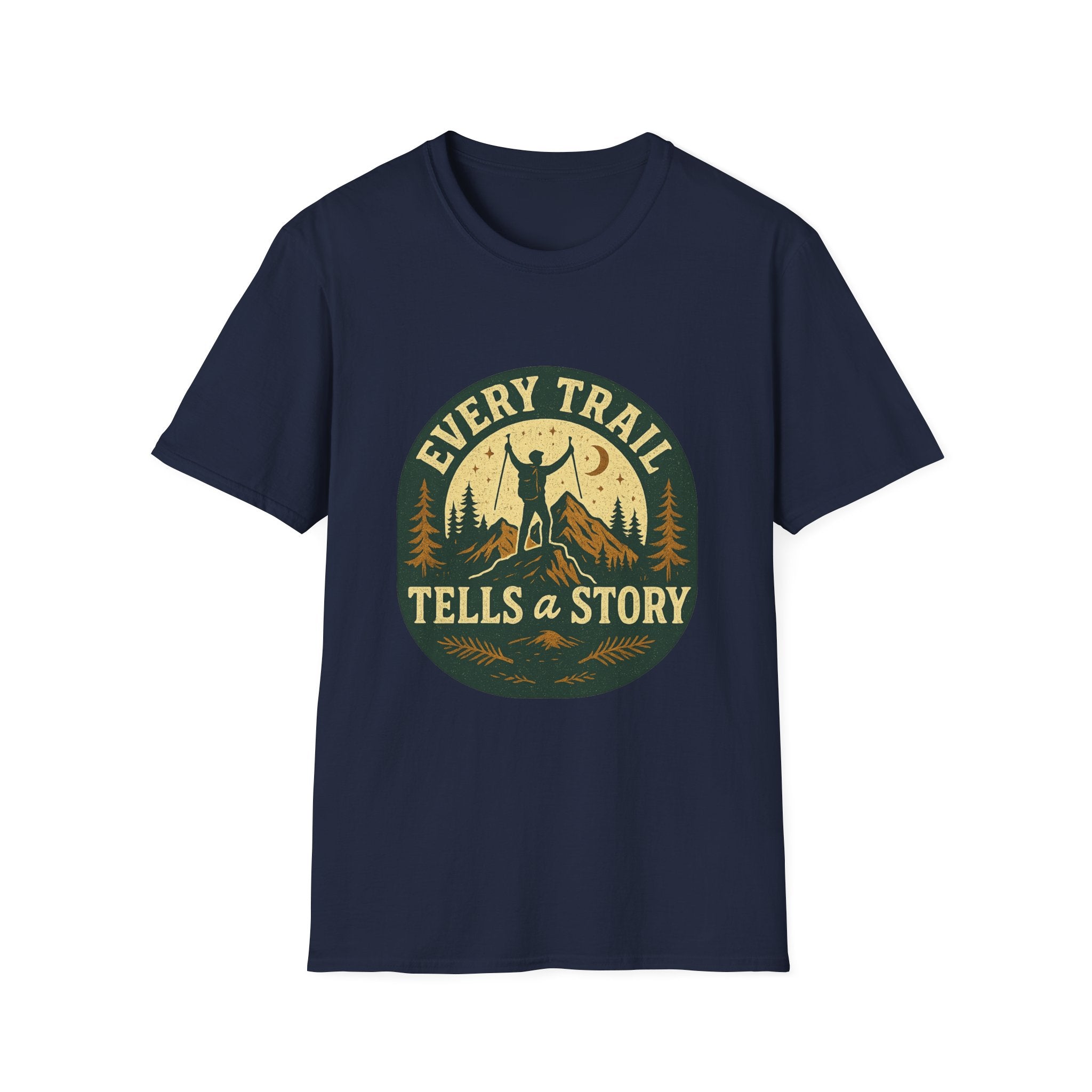 Every Trail Tells a Story T-Shirt | Hiking Retro Mountain Design