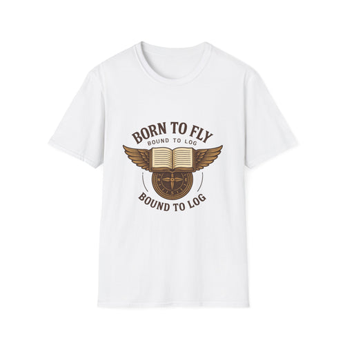 Born to Fly Book Wings T-Shirt | Literary Pilot Shirt