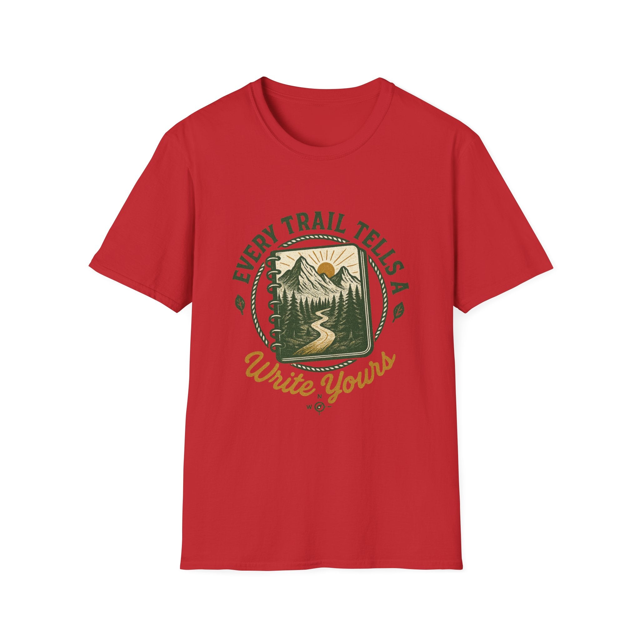 Every Trail Tells A Story T-Shirt | Mountain Hiking Nature Graphic