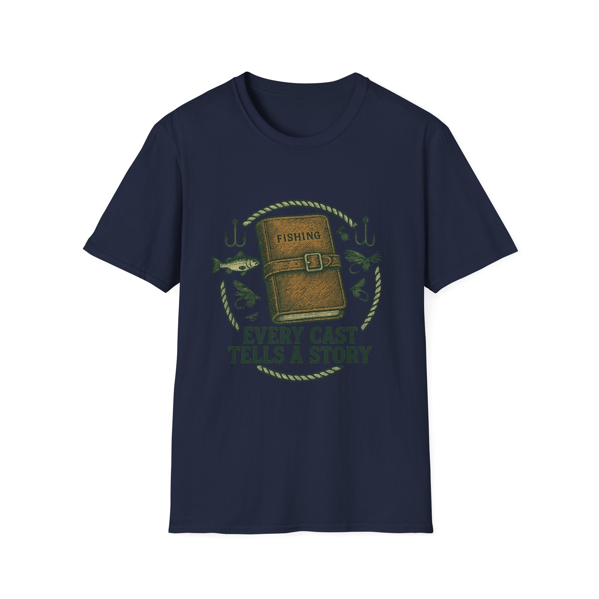 Fishing Journal T-Shirt | Every Cast Tells a Story, Fishing Graphic