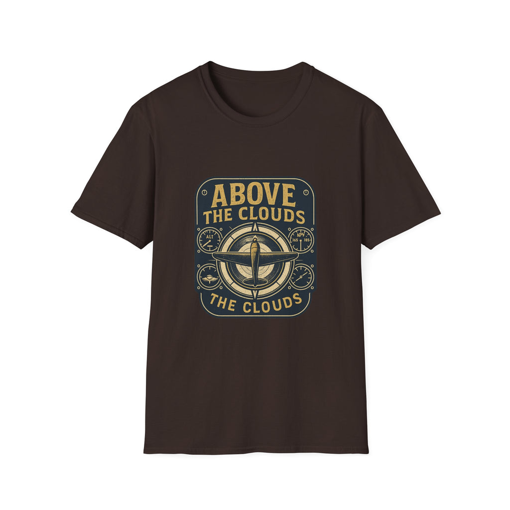 Above the Clouds compass graphic T-Shirt | Aviation travel shirt