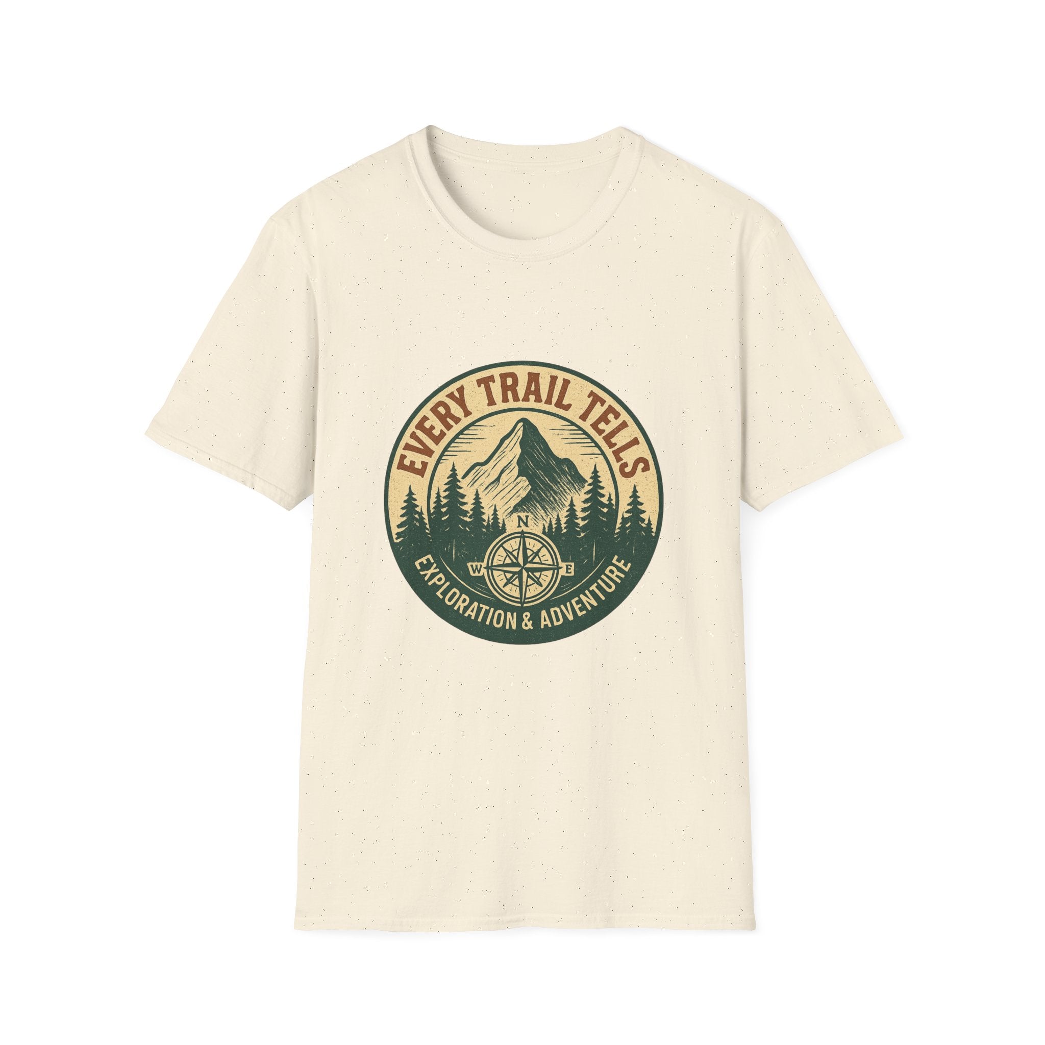 Every Trail Tells Mountain Graphic T-Shirt | Adventure Compass Outdoor Tee