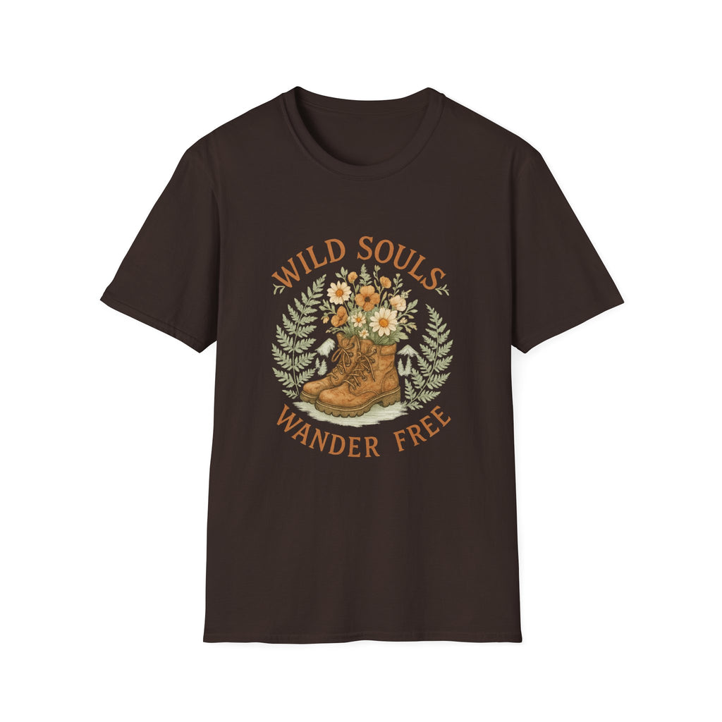 Wild Souls boot with flowers T-Shirt | wander free floral graphic