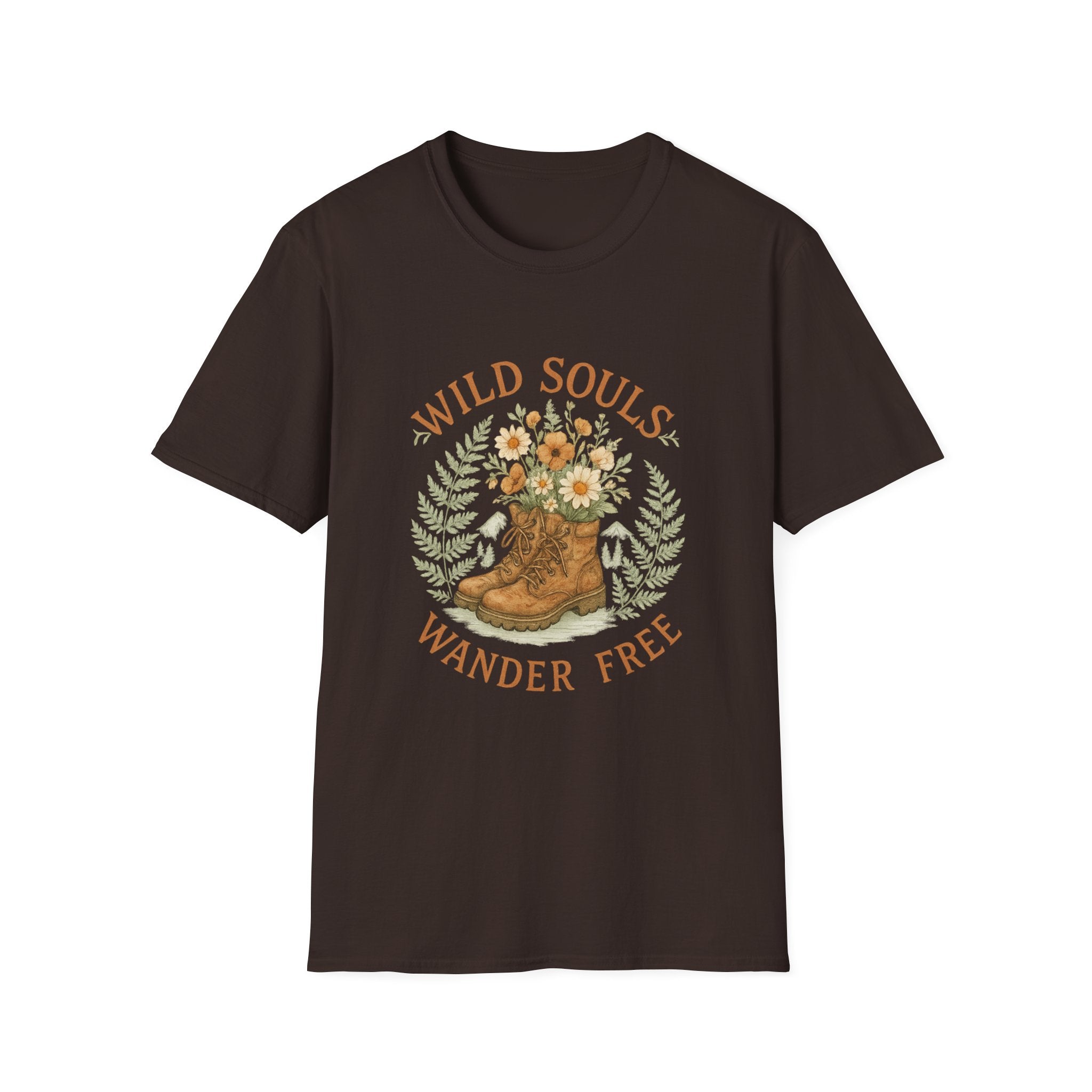 Wild Souls boot with flowers T-Shirt | wander free floral graphic