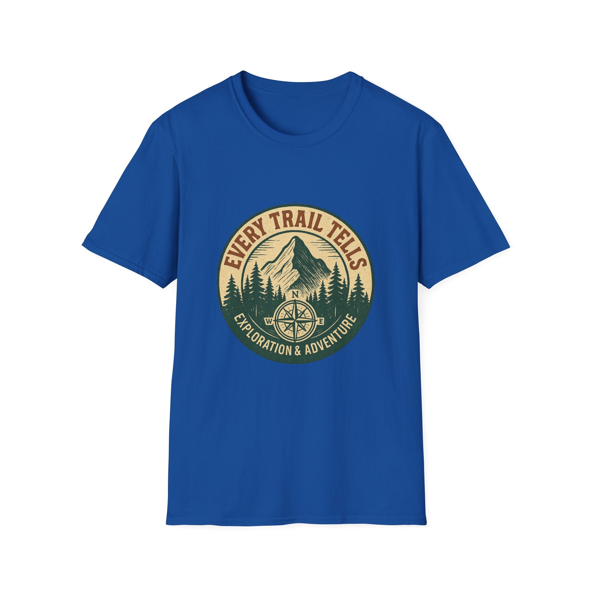 Every Trail Tells Mountain Graphic T-Shirt | Adventure Compass Outdoor Tee