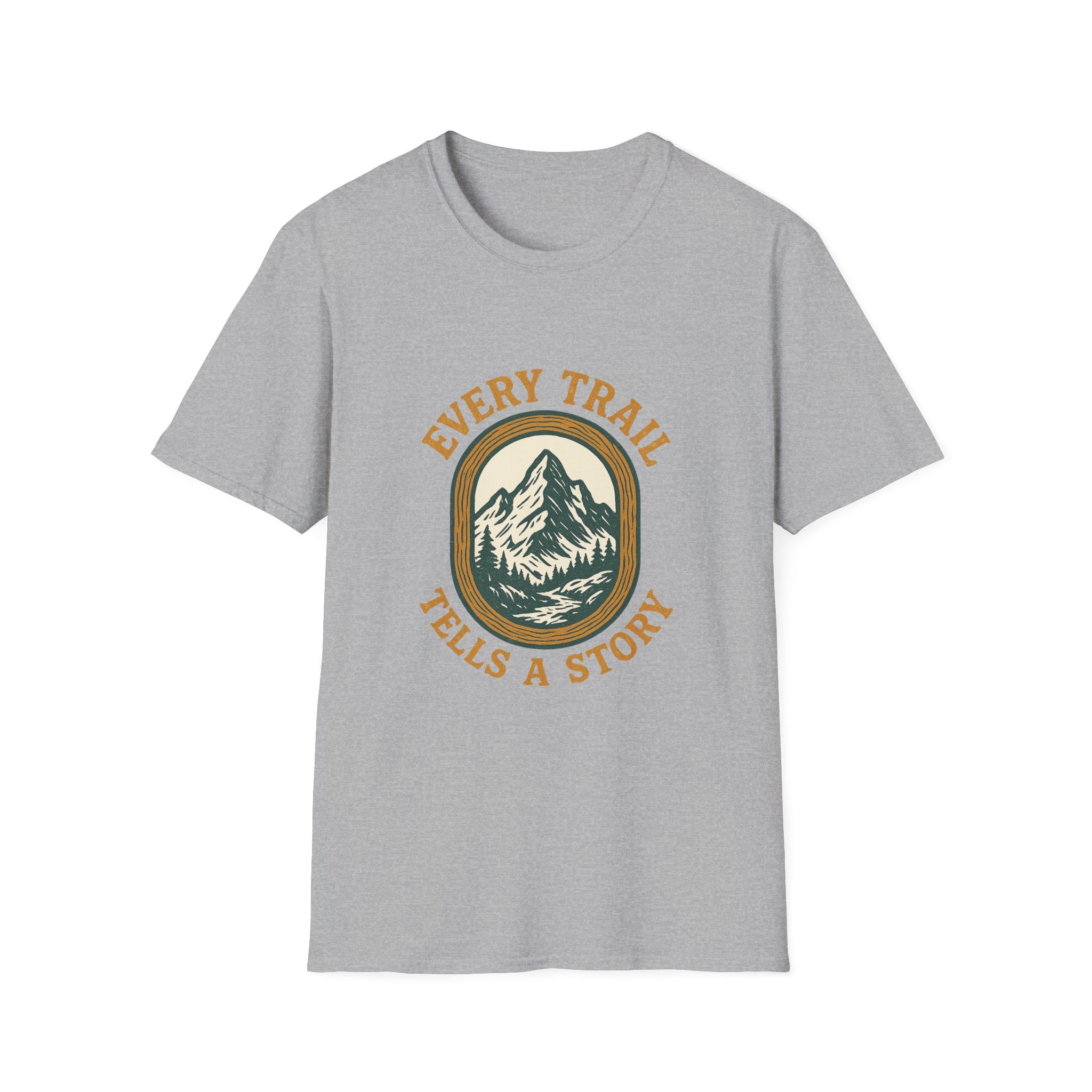 Every Trail Tells a Story T-Shirt | Mountain Hiking Graphic Tee