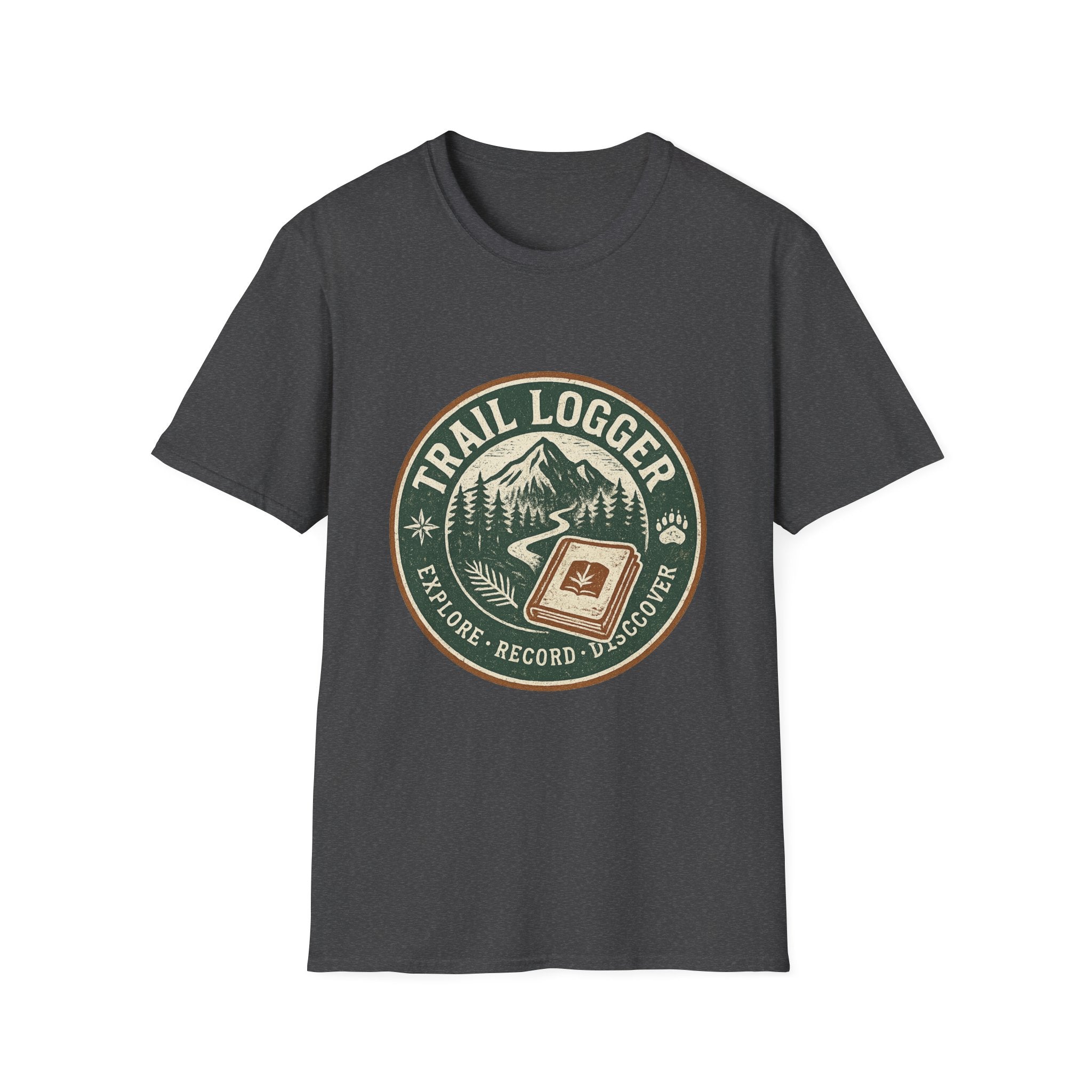 Trail Logger T-Shirt | Hiking Badge Mountain Logo