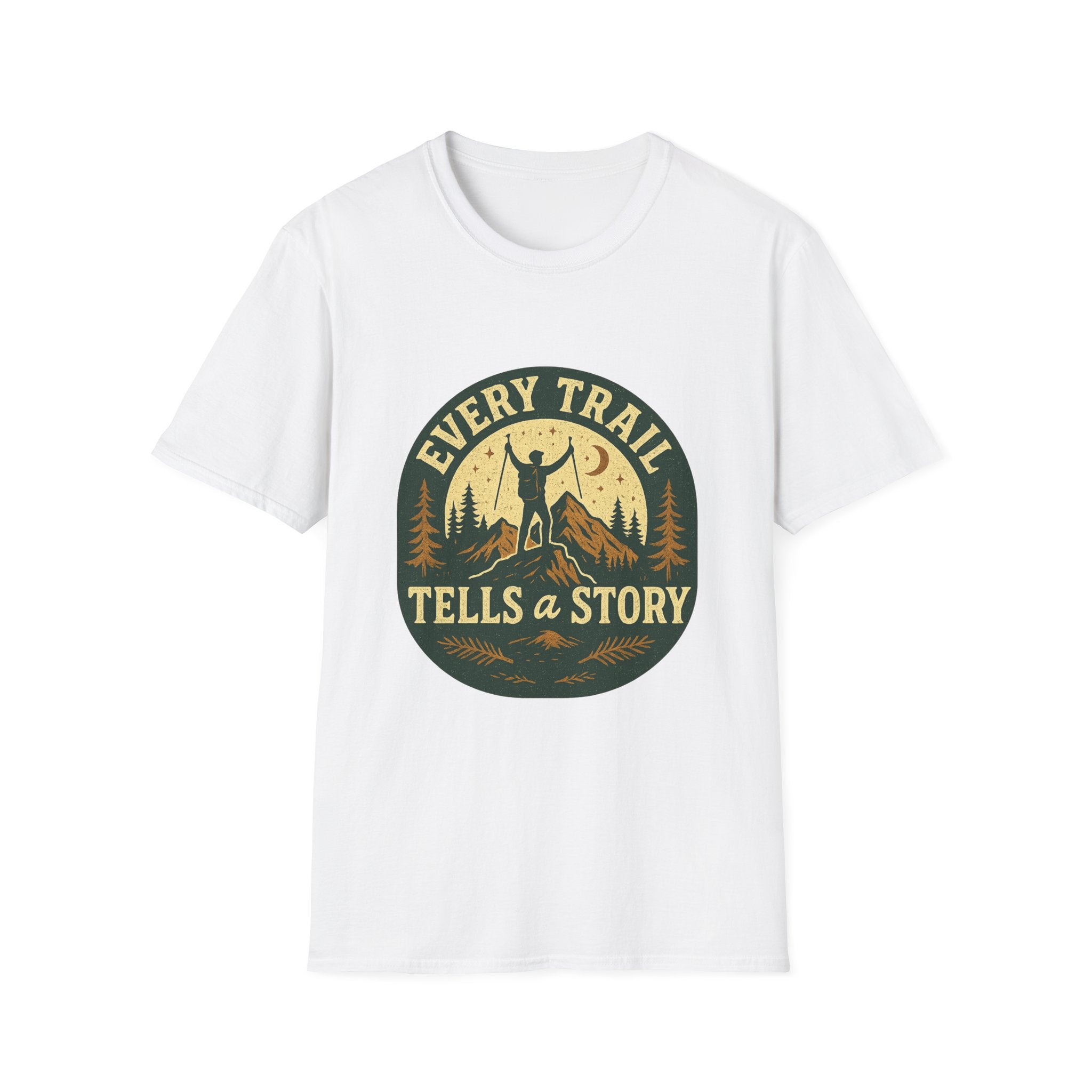 Every Trail Tells a Story T-Shirt | Hiking Retro Mountain Design