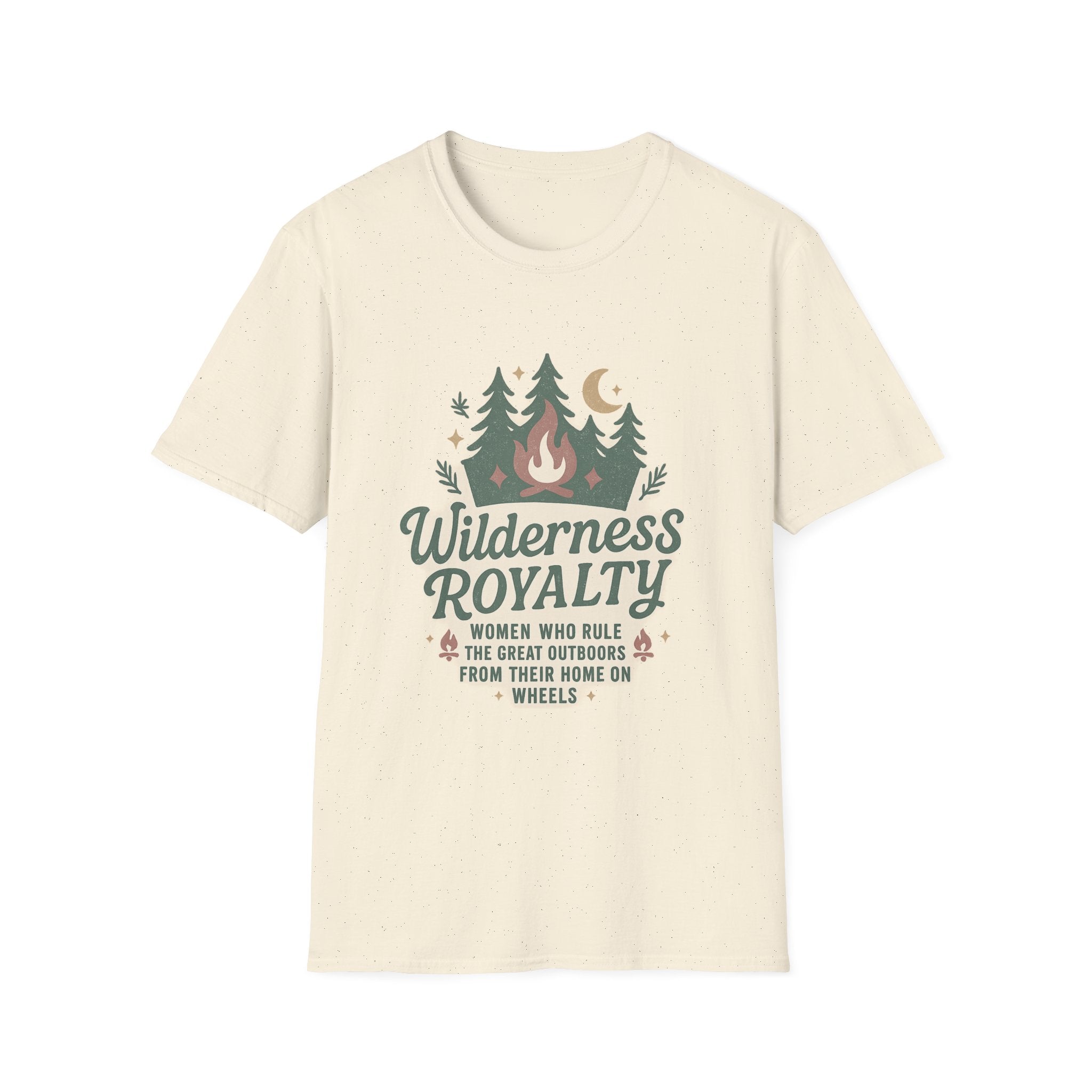 Wilderness Royalty T-Shirt | Campfire Trees Moon Outdoor Adventure
