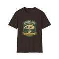 Adventure Begins Here T-Shirt | Personalized Mountain Hiking Graphic Tee | Outdoor Couple Gift | SummitPine