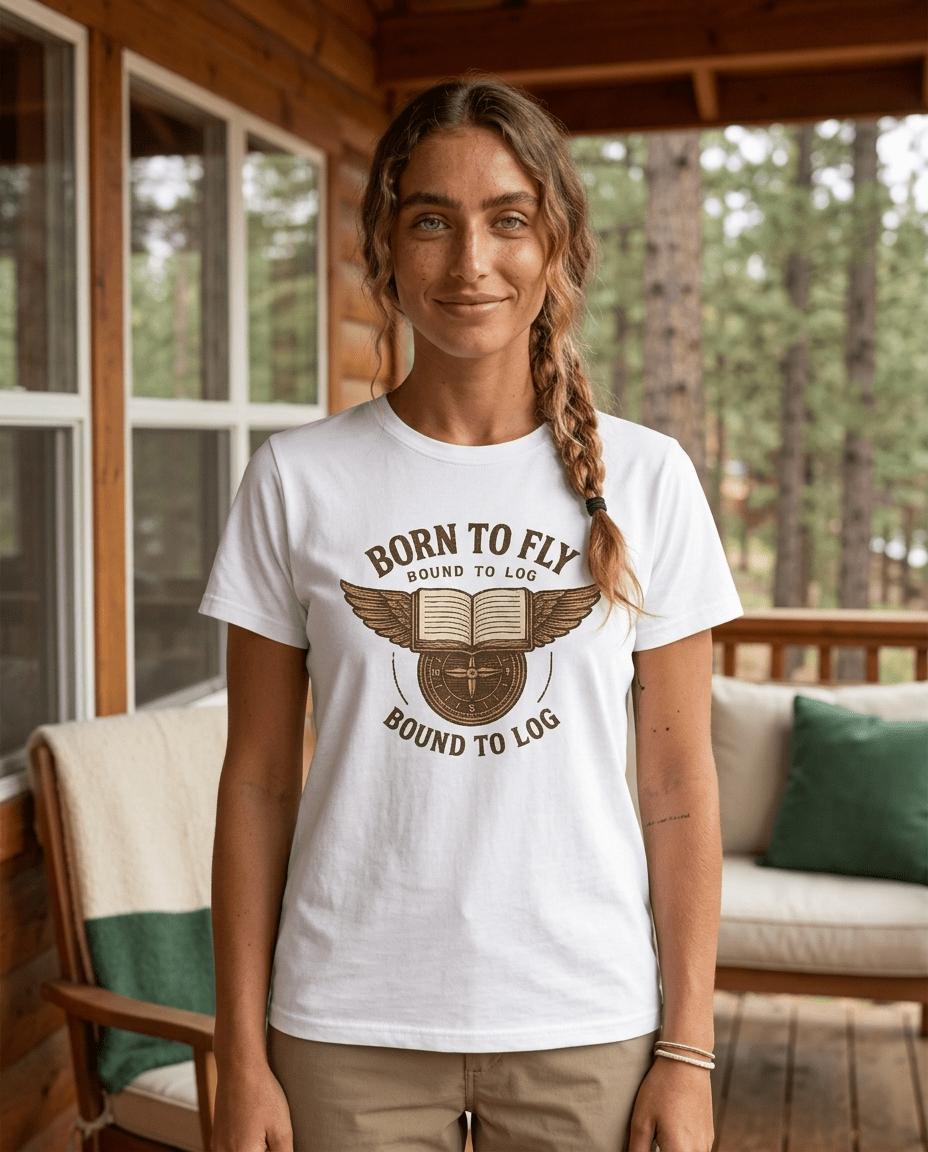 Born to Fly Book Wings T-Shirt | Literary Pilot Shirt | SummitPine