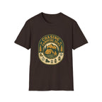 Chasing Campfire Skies T-Shirt | Mountain Camping Badge | SummitPine