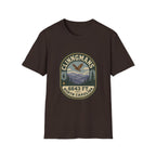 Clinngmans North Carolina 6643 Ft Mountain Badge T-Shirt | Hiking Patch Design | SummitPine