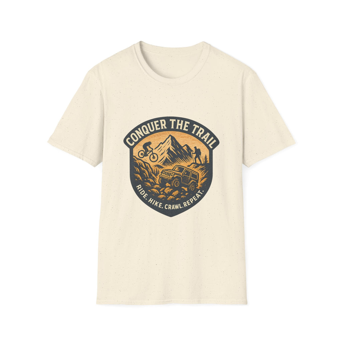 Conquer the Trail Mountain Bike & Hike T-Shirt | Outdoor Adventure Tee | SummitPine