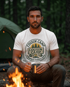 Cousin Camp Graphic T-Shirt | Family Camping Badge, Pine Tree Design | SummitPine