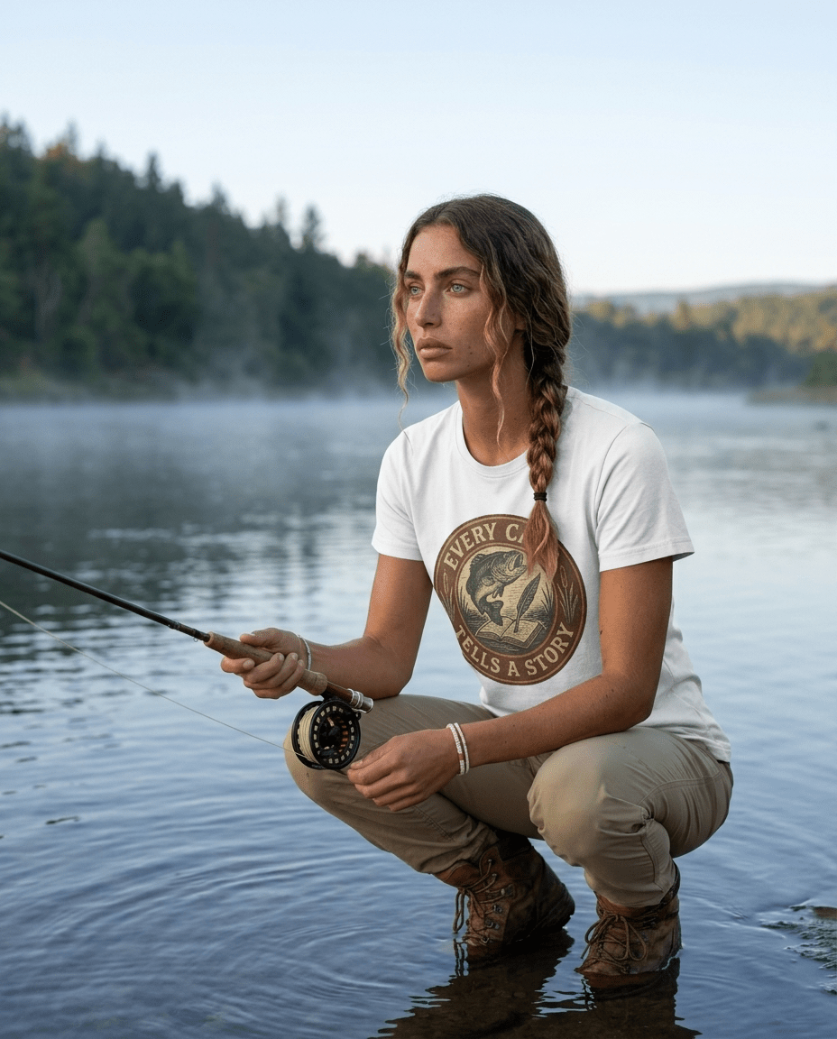 Every Cast Tells a Story Fishing Shirt | Bass Angler Tee | SummitPine