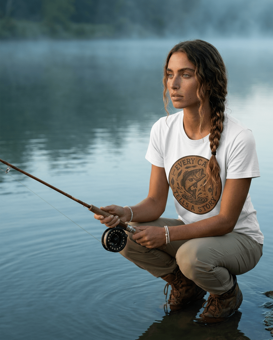 Every Cast Tells a Story Fishing T-Shirt | Bass Illustration, Outdoor Angler Tee | SummitPine