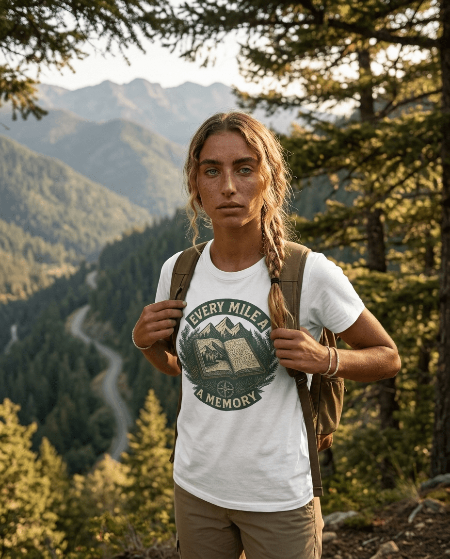 Every Mile a Memory T-Shirt | Hiking Mountain Trail Graphic | SummitPine