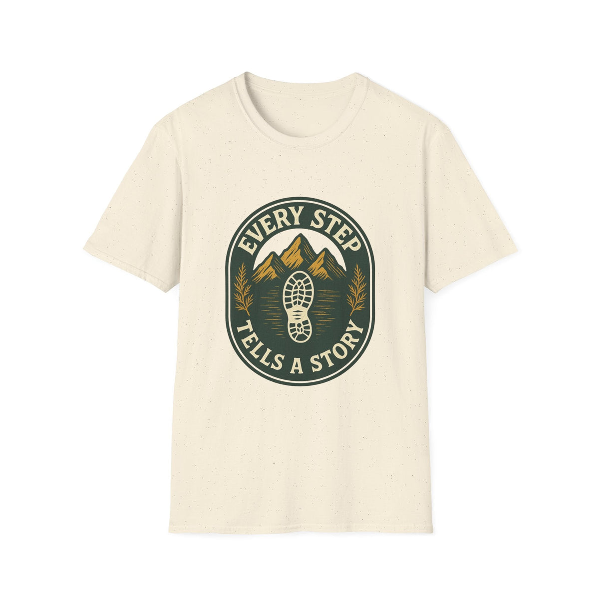 Every Step Tells a Story T-Shirt | Hiking Mountain Trail Boot Print | SummitPine