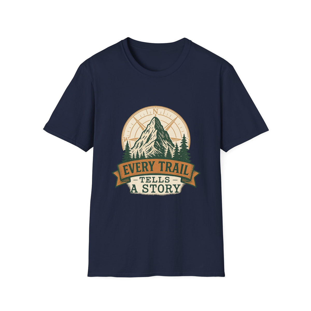 Every Trail Tells a Story Mountain T-Shirt | Hiking Adventure Graphic | SummitPine