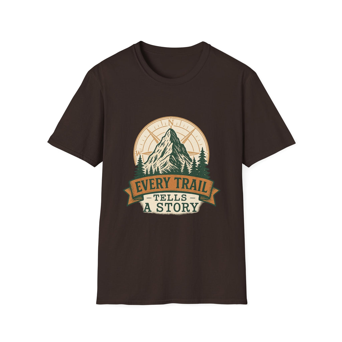 Every Trail Tells a Story Mountain T-Shirt | Hiking Adventure Graphic | SummitPine