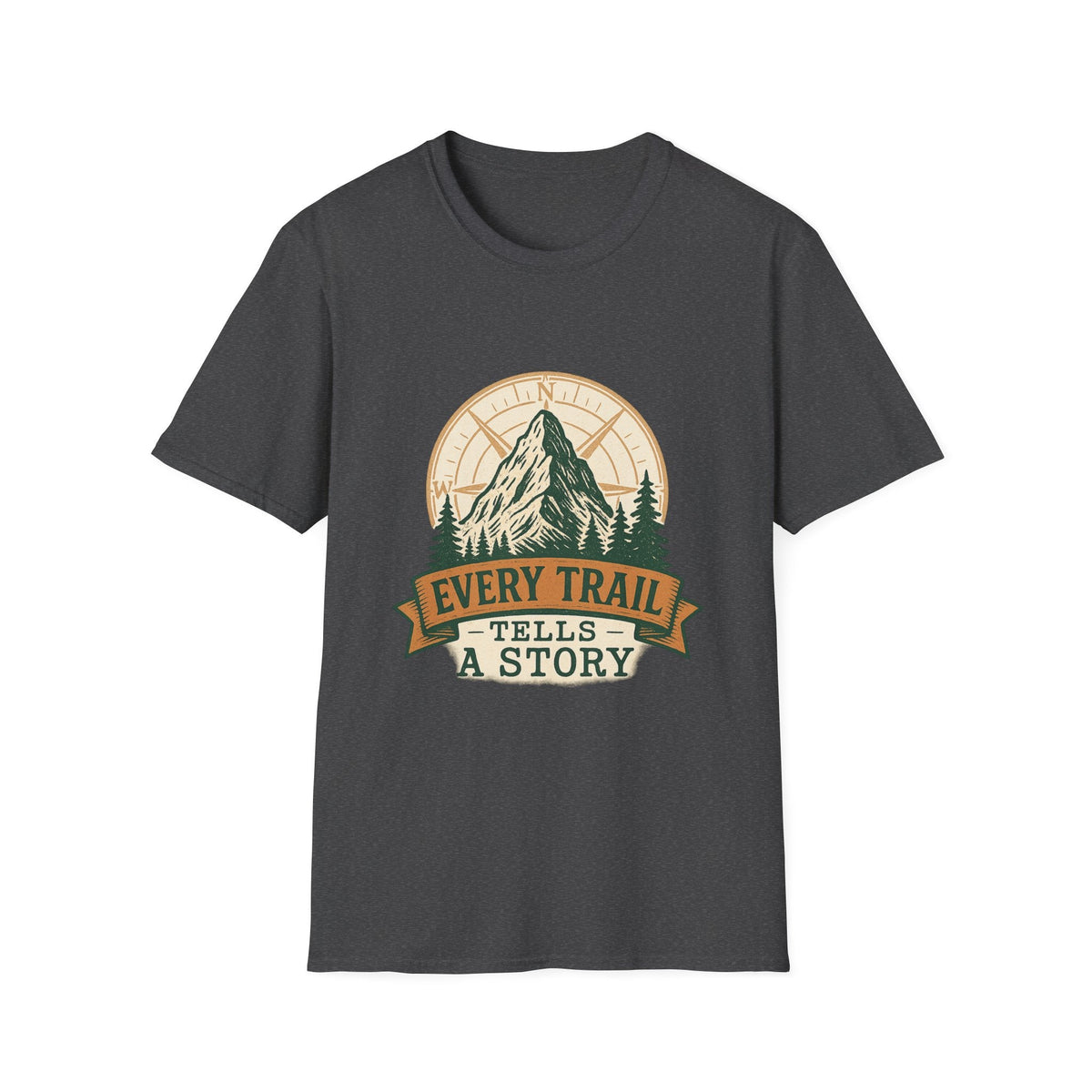Every Trail Tells a Story Mountain T-Shirt | Hiking Adventure Graphic | SummitPine