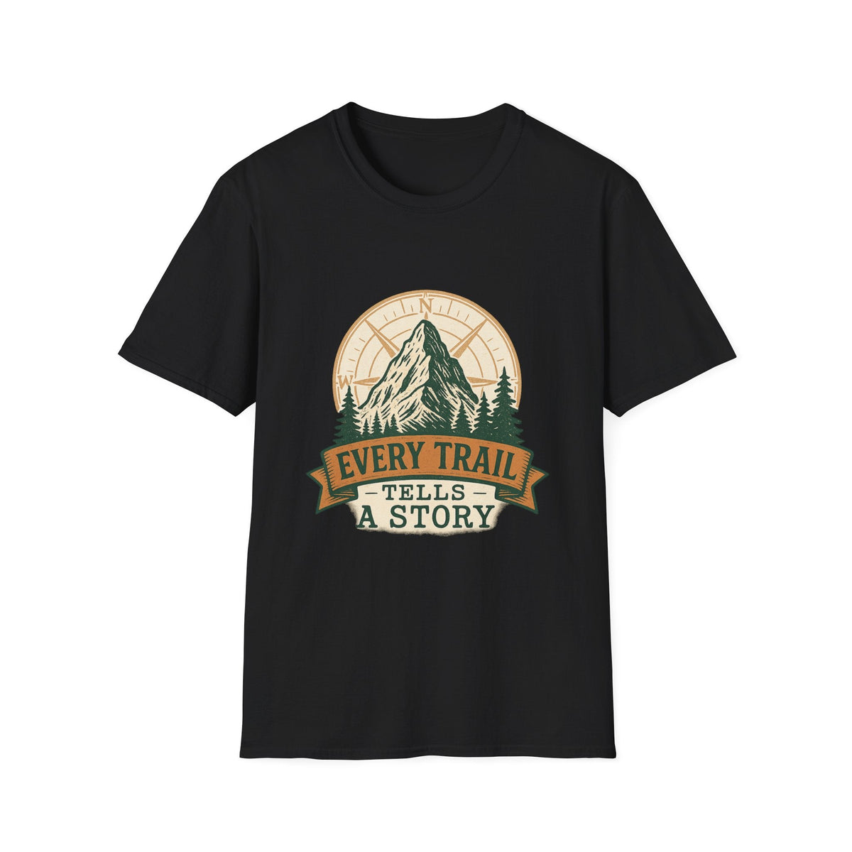 Every Trail Tells a Story Mountain T-Shirt | Hiking Adventure Graphic | SummitPine