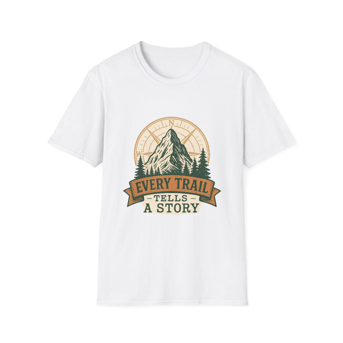 Every Trail Tells a Story Mountain T-Shirt | Hiking Adventure Graphic | SummitPine
