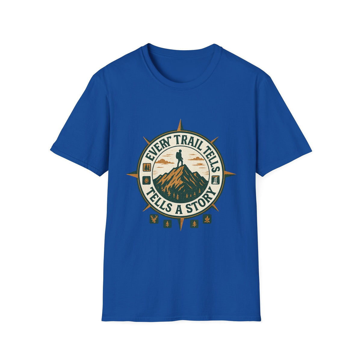 Every Trail Tells a Story T-Shirt | Hiking Compass Mountain Design | SummitPine