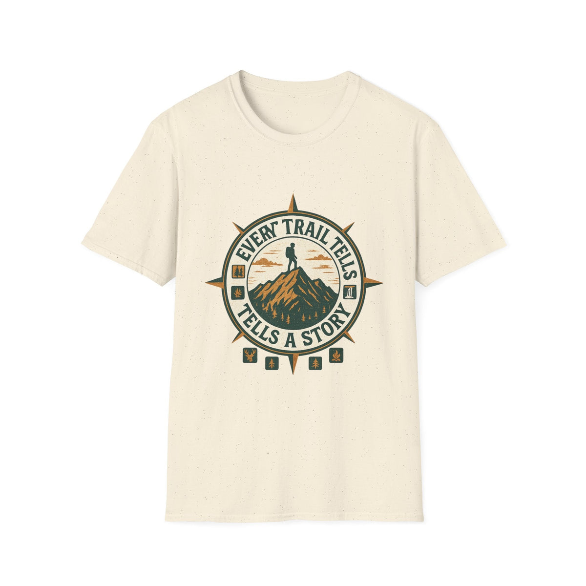Every Trail Tells a Story T-Shirt | Hiking Compass Mountain Design | SummitPine