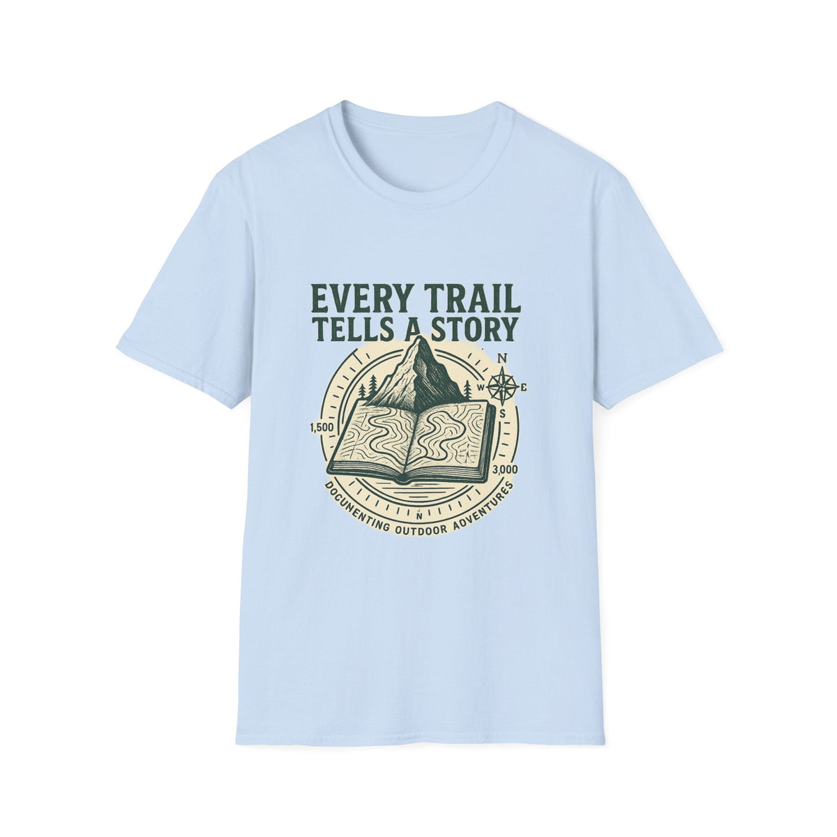 Every Trail Tells a Story T-Shirt | Hiking Mountain Compass Design | SummitPine
