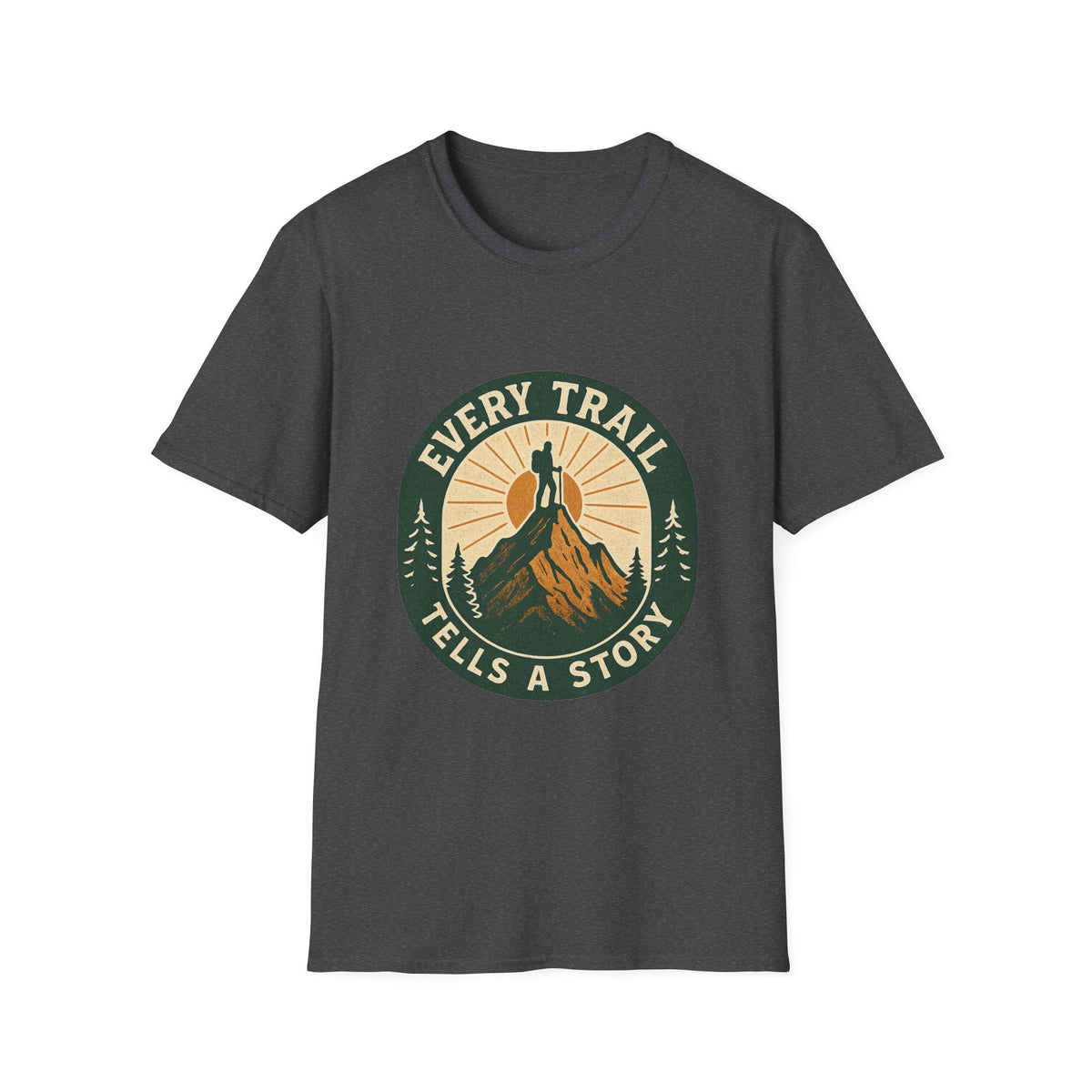 Every Trail Tells a Story T-Shirt | Hiking Mountain Sunset Tee | SummitPine