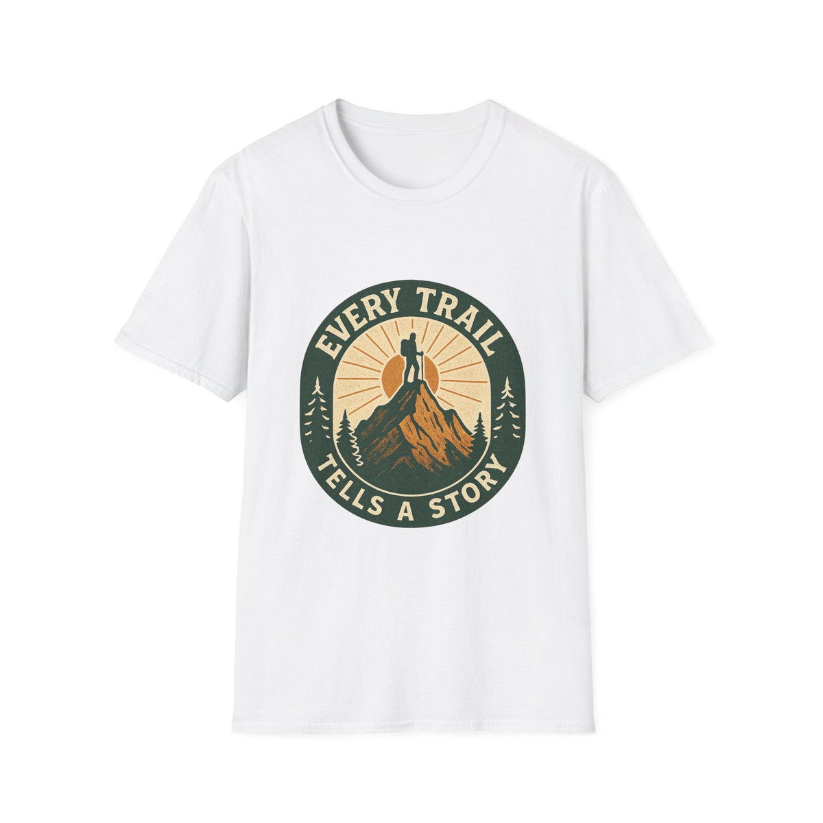Every Trail Tells a Story T-Shirt | Hiking Mountain Sunset Tee | SummitPine