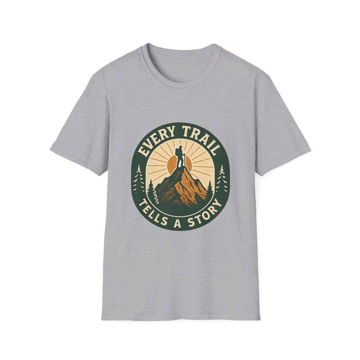 Every Trail Tells a Story T-Shirt | Hiking Mountain Sunset Tee | SummitPine