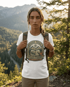 Every Trail Tells a Story T-Shirt | Hiking Mountains Compass Patch | SummitPine