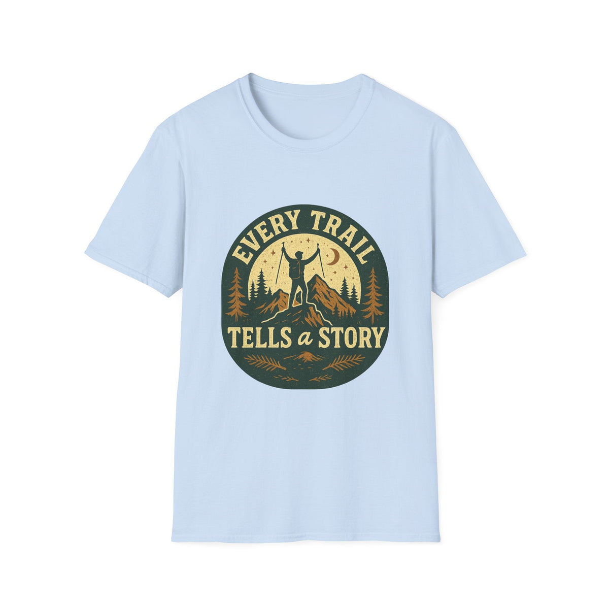 Every Trail Tells a Story T-Shirt | Hiking Retro Mountain Design | SummitPine