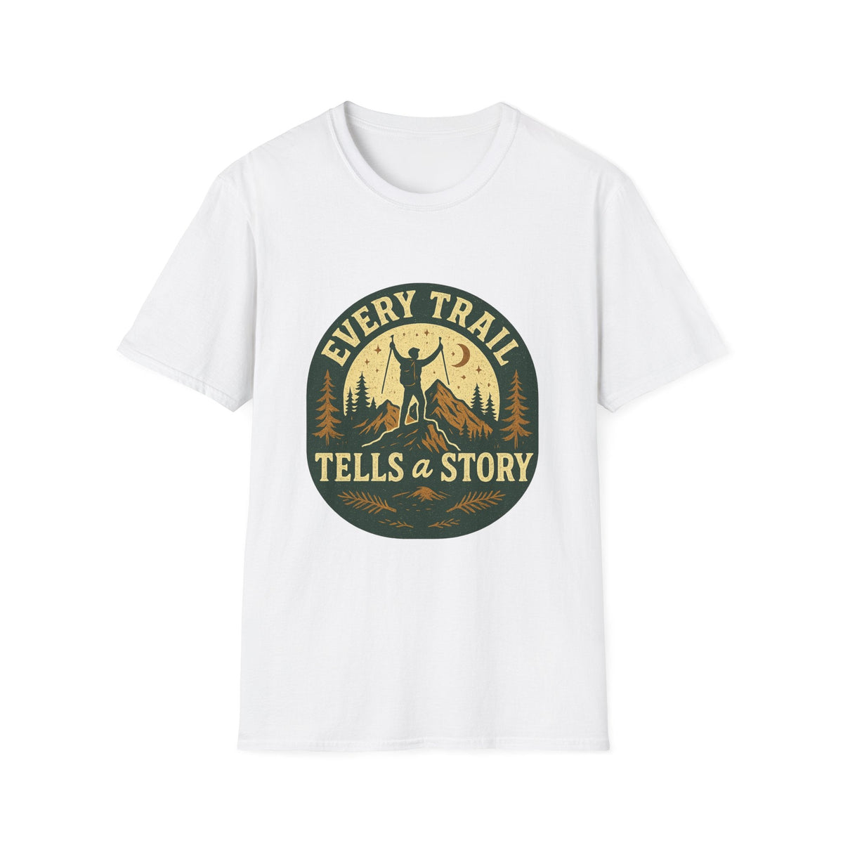 Every Trail Tells a Story T-Shirt | Hiking Retro Mountain Design | SummitPine